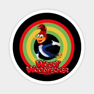 Woody Woodpecker Circle Style Magnet